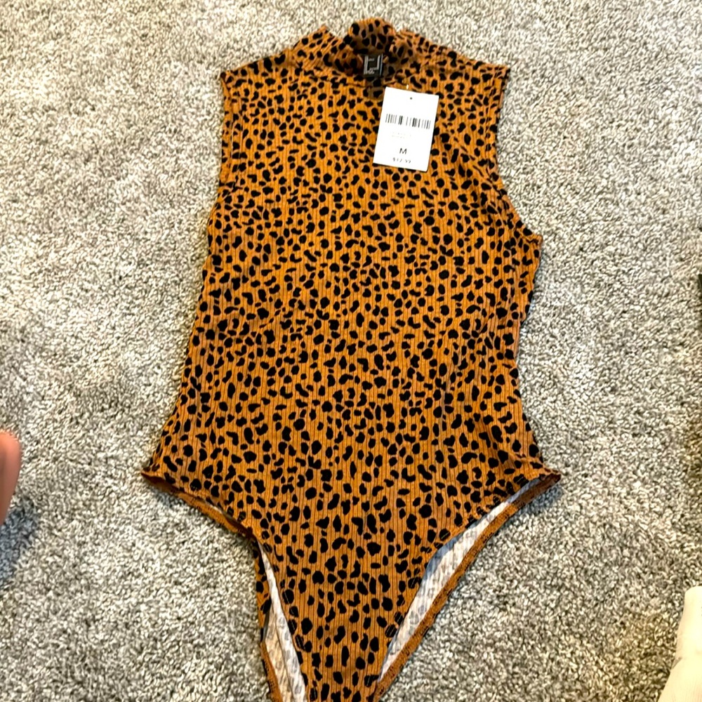 Leopard print bodysuit